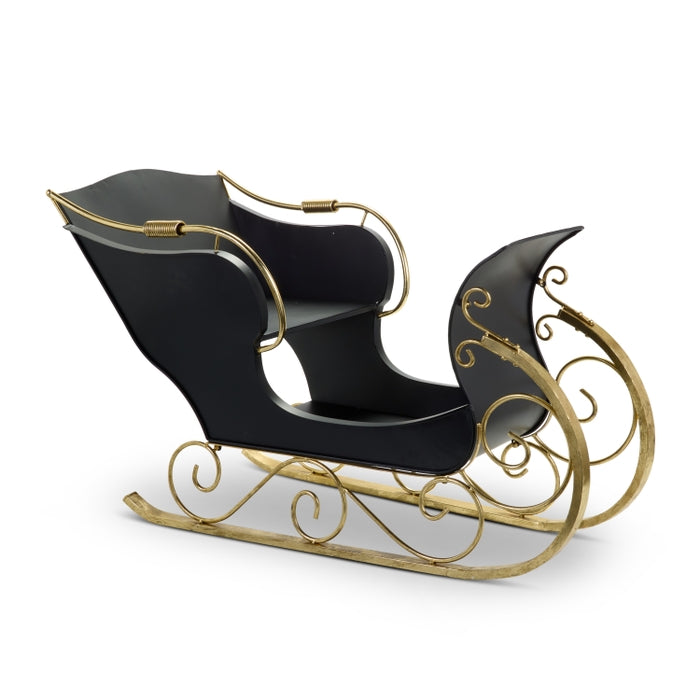 *DC* 55.5" Black and Gold Sleigh