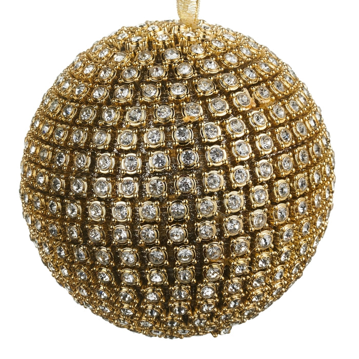 5" Gold Rhinestone Ball Ornament