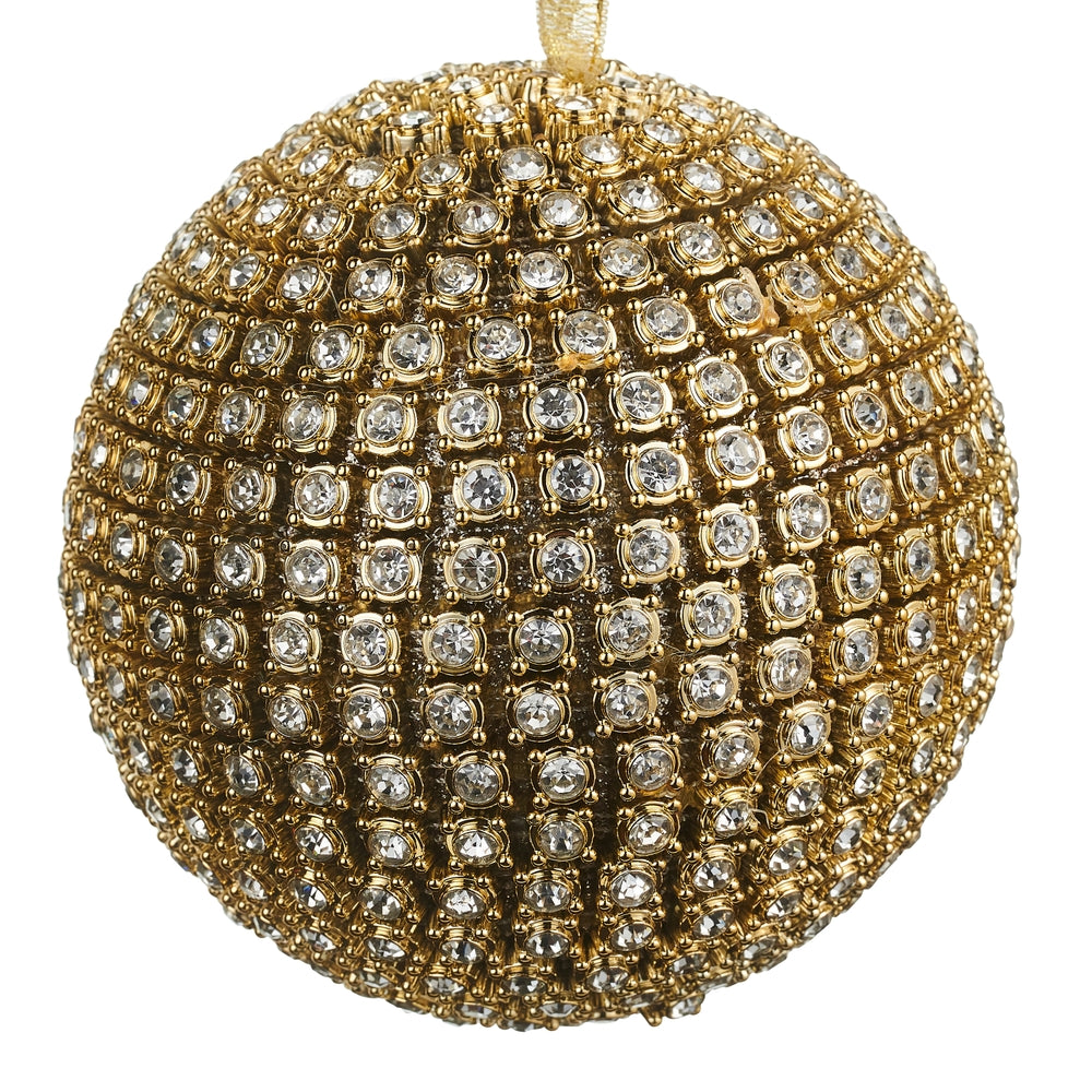 5" Gold Rhinestone Ball Ornament