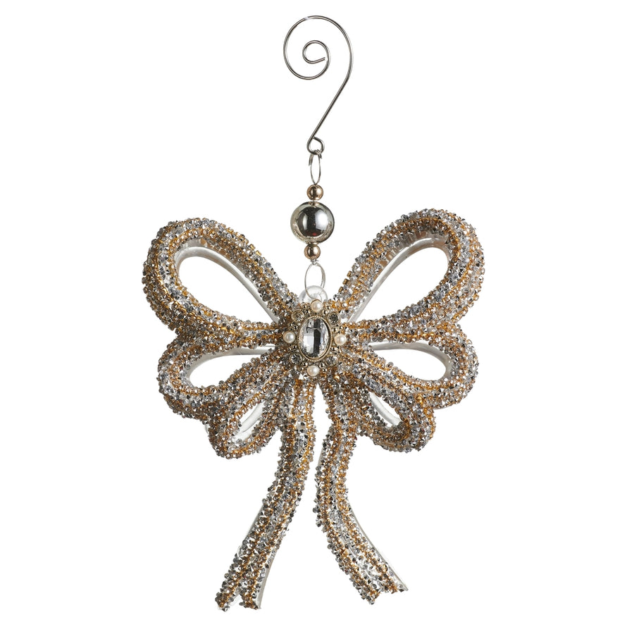 5.5" Rhinestone Bow Ornament
