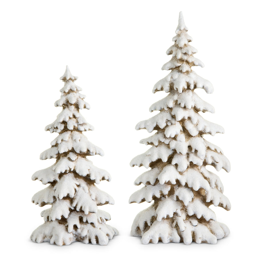 20" Snowy Woodland Trees