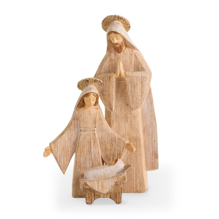 12.25" Carved Praying Holy Family