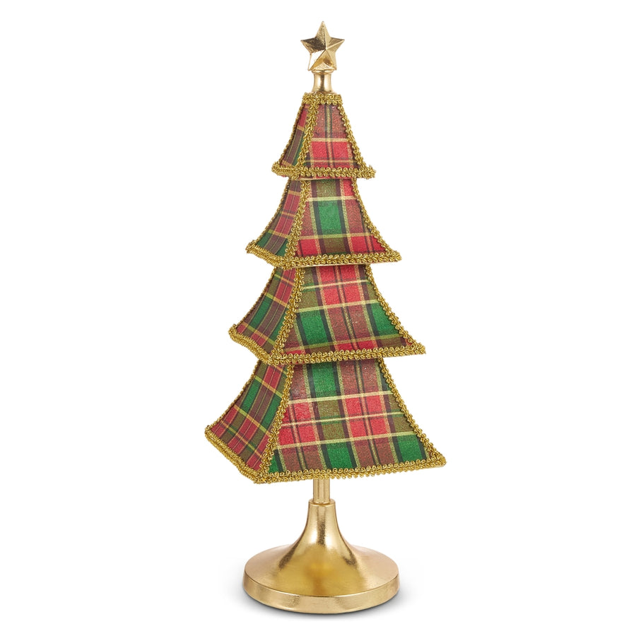 20.5" Plaid Tiered Tree