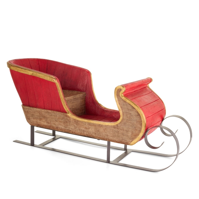 40.5" Red Rustic Sleigh