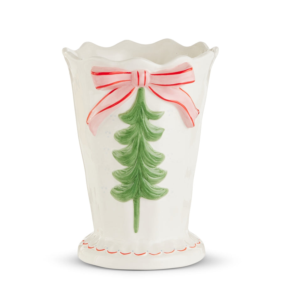 10" Bow and Tree Vase