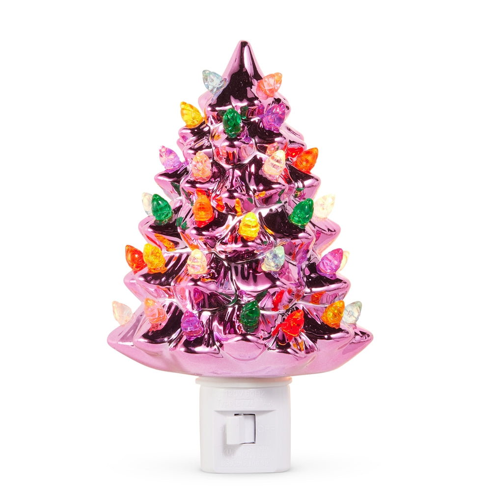 6" Pink Metallic Vintage Night Light