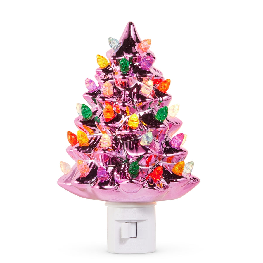 6" Pink Metallic Vintage Night Light
