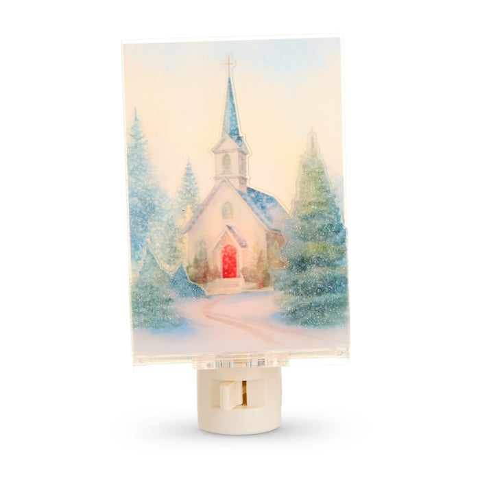 6" Chapel in the Pines Layered Night Light