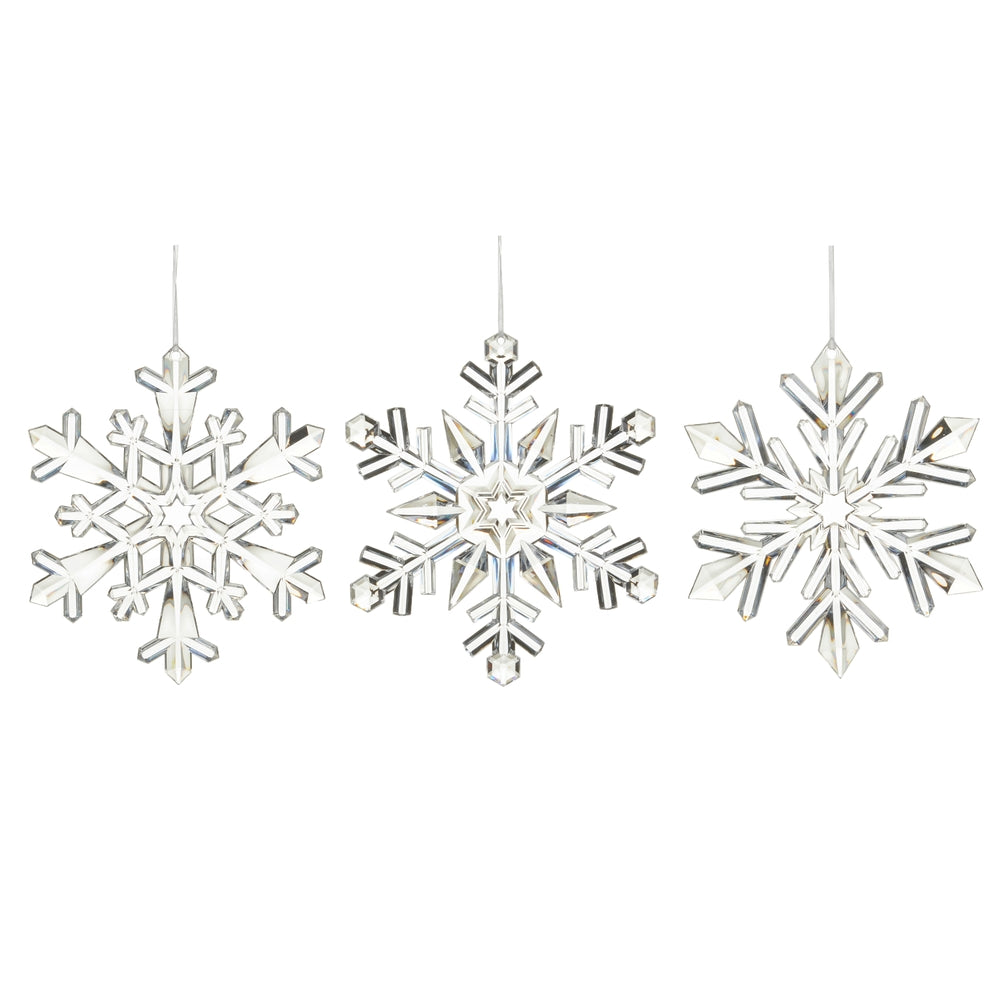 9" Clear Acrylic Snowflake Ornament