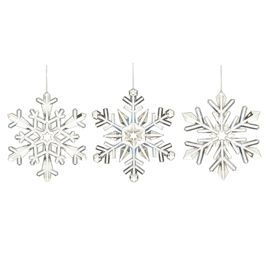 9" Clear Acrylic Snowflake Ornament