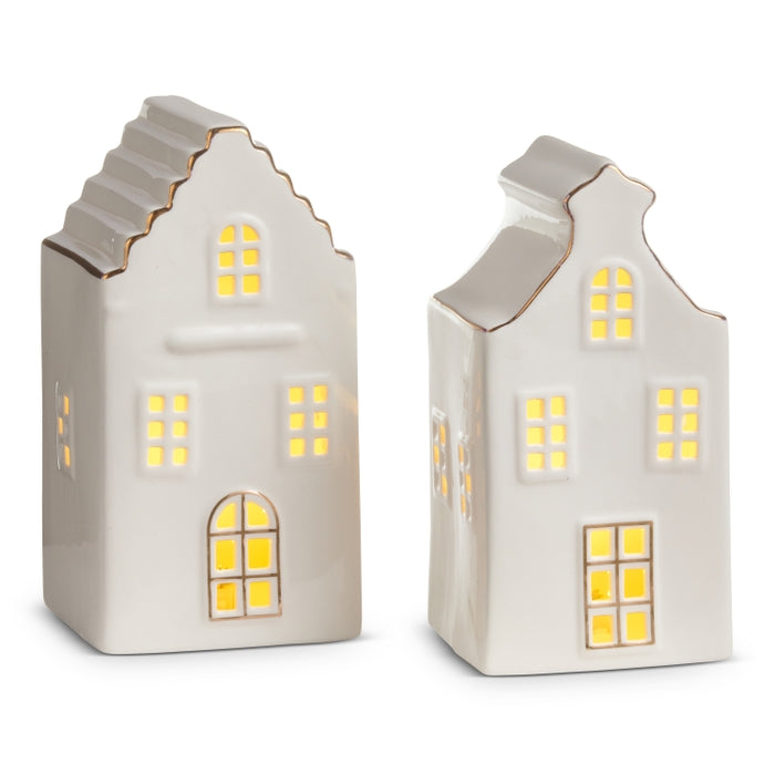 8.25" White Lighted House