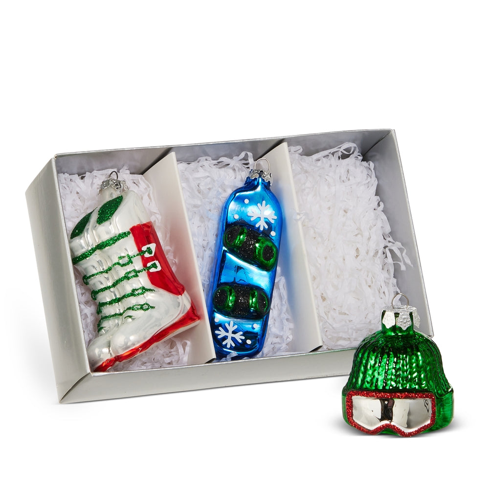 3.5" Box of Skiing Ornaments