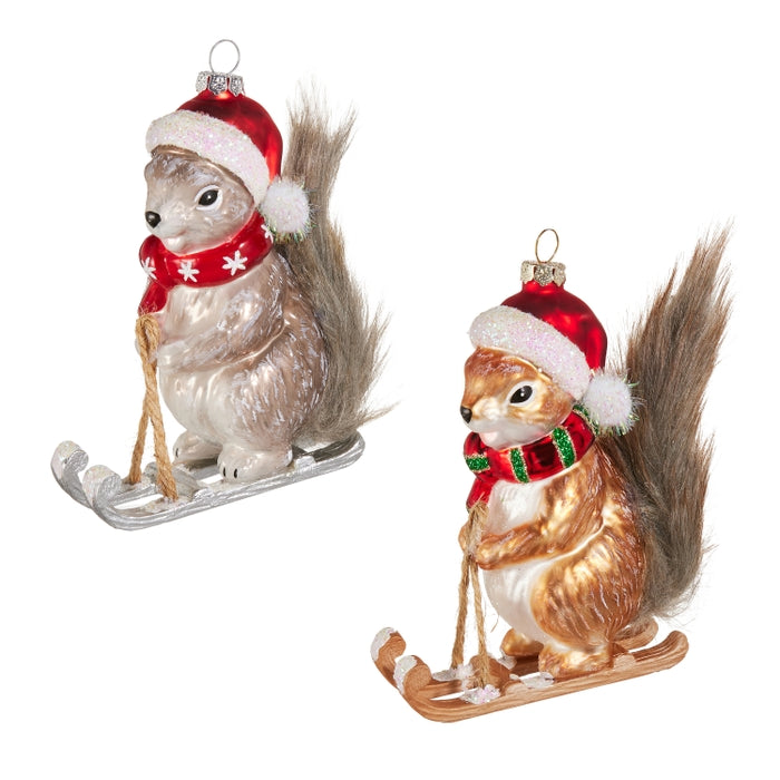 4.75" Skiing Squirrel Ornament
