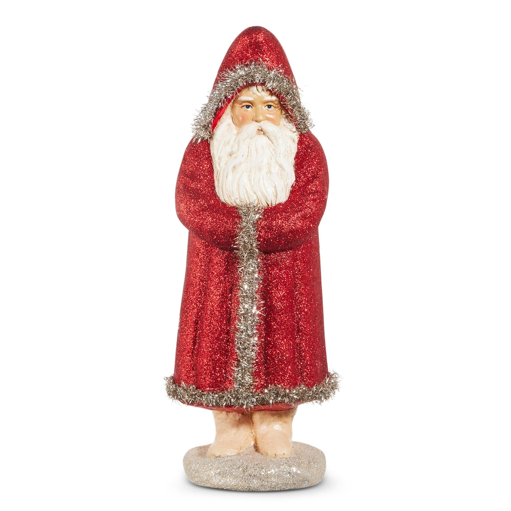 15" Red Glittered Belsnickel Santa
