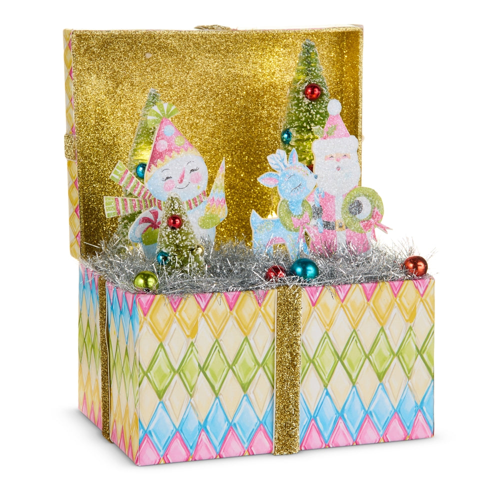 9" Lighted Christmas Cheer Vignette Box