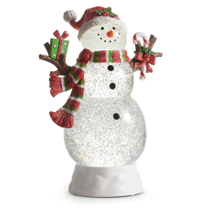 10.75" Swirling Glitter Water Snowman