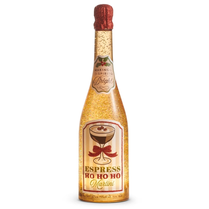 12.5" Making Spirits Bright Lighted Water Wine Bottle