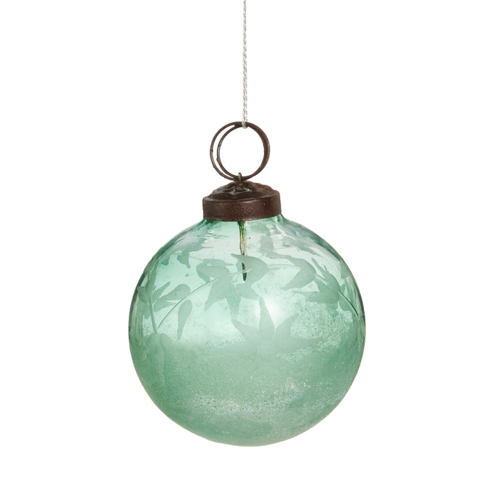3" Sage Green Patterned Ornament