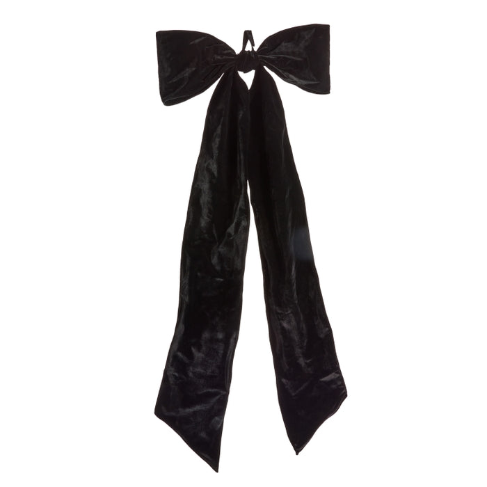 5' Oversized Black Velvet Bow