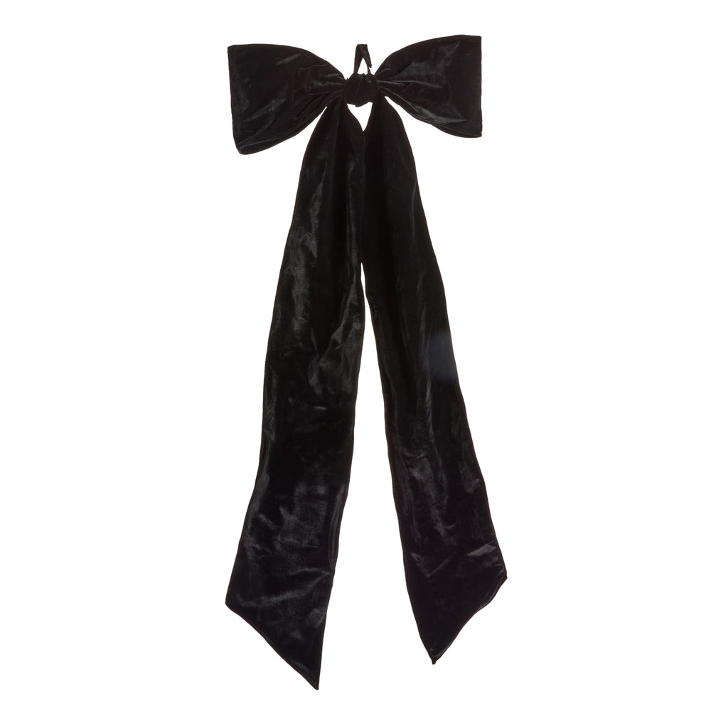 5' Oversized Black Velvet Bow