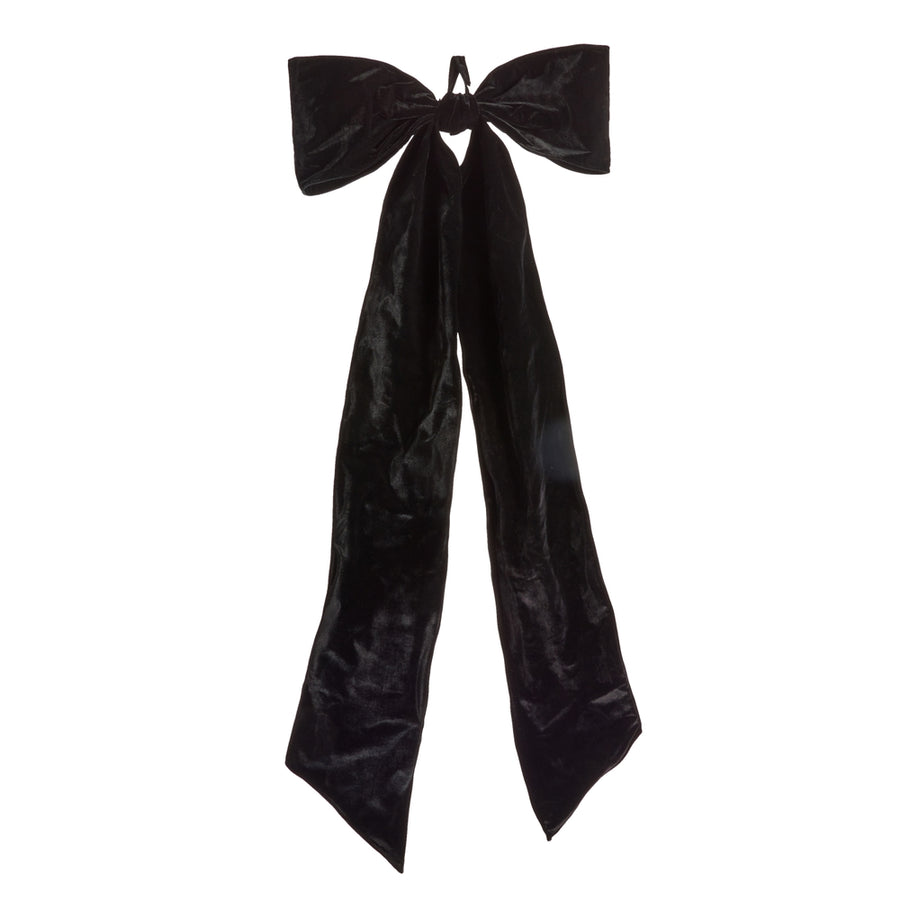 5' Oversized Black Velvet Bow