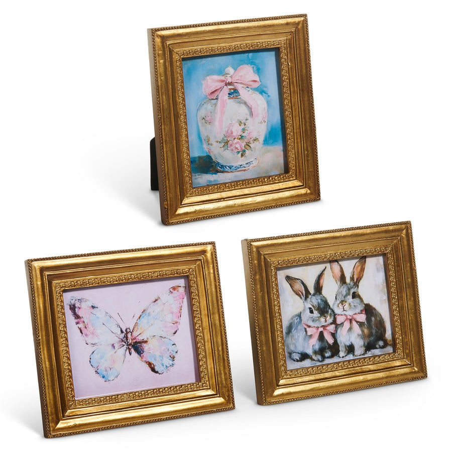 6" Pastel Springtime Framed Art