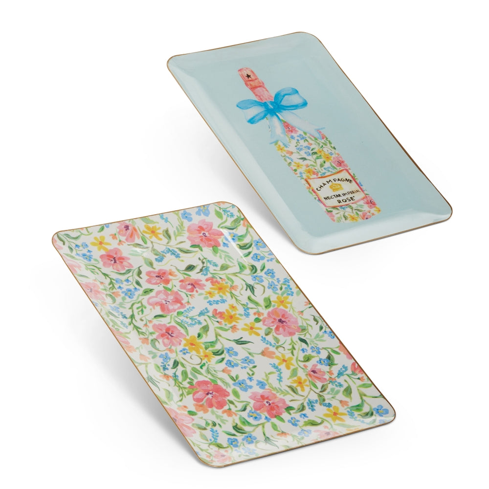 12" Champagne Fleur Trays