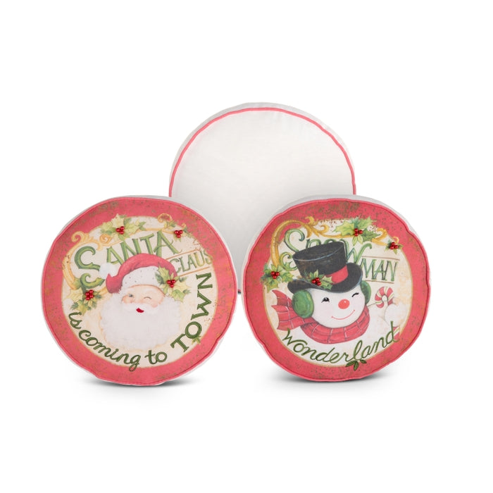 15" Coming to Town Round Pillow