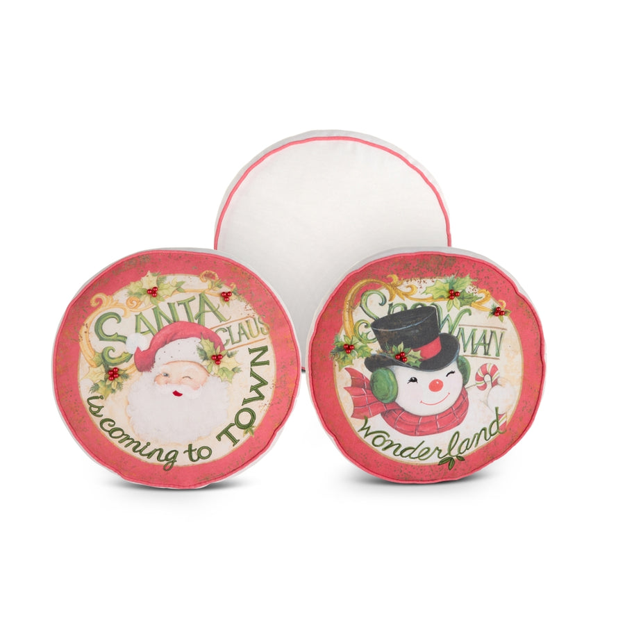 15" Coming to Town Round Pillow