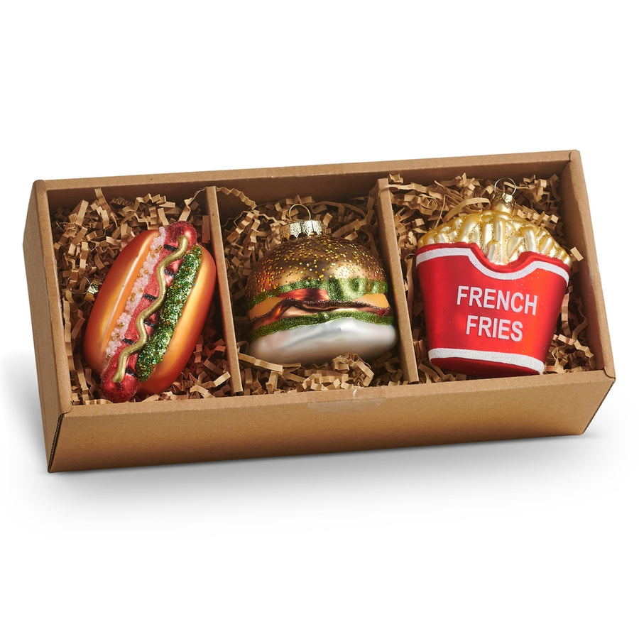 4" Box of Fast Food Ornaments