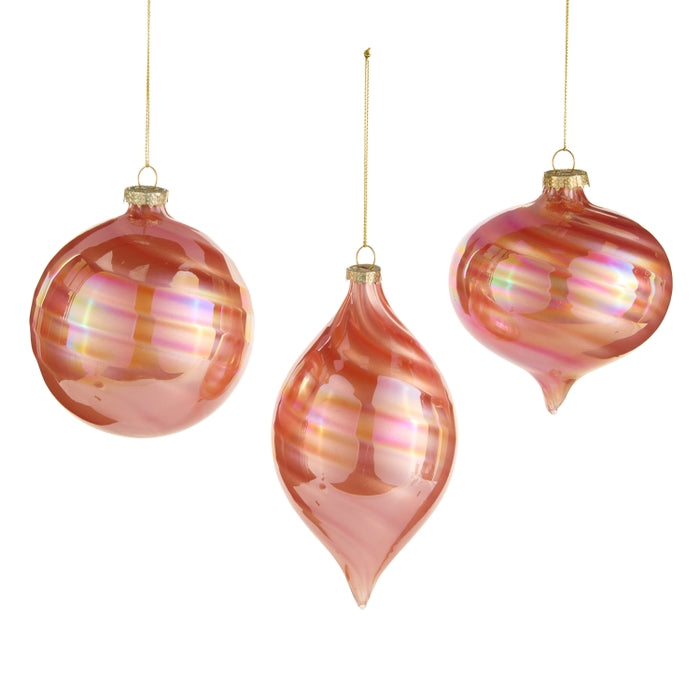 4" Blush Iridescent Ornament