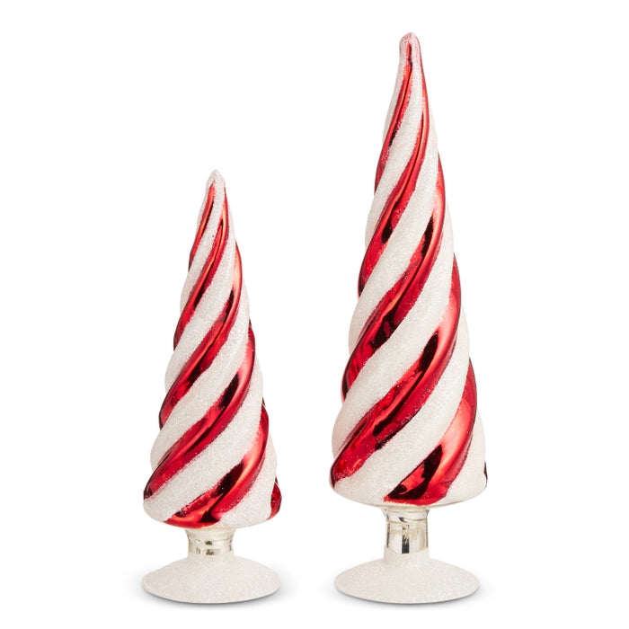 12.5" Peppermint Swirl Trees