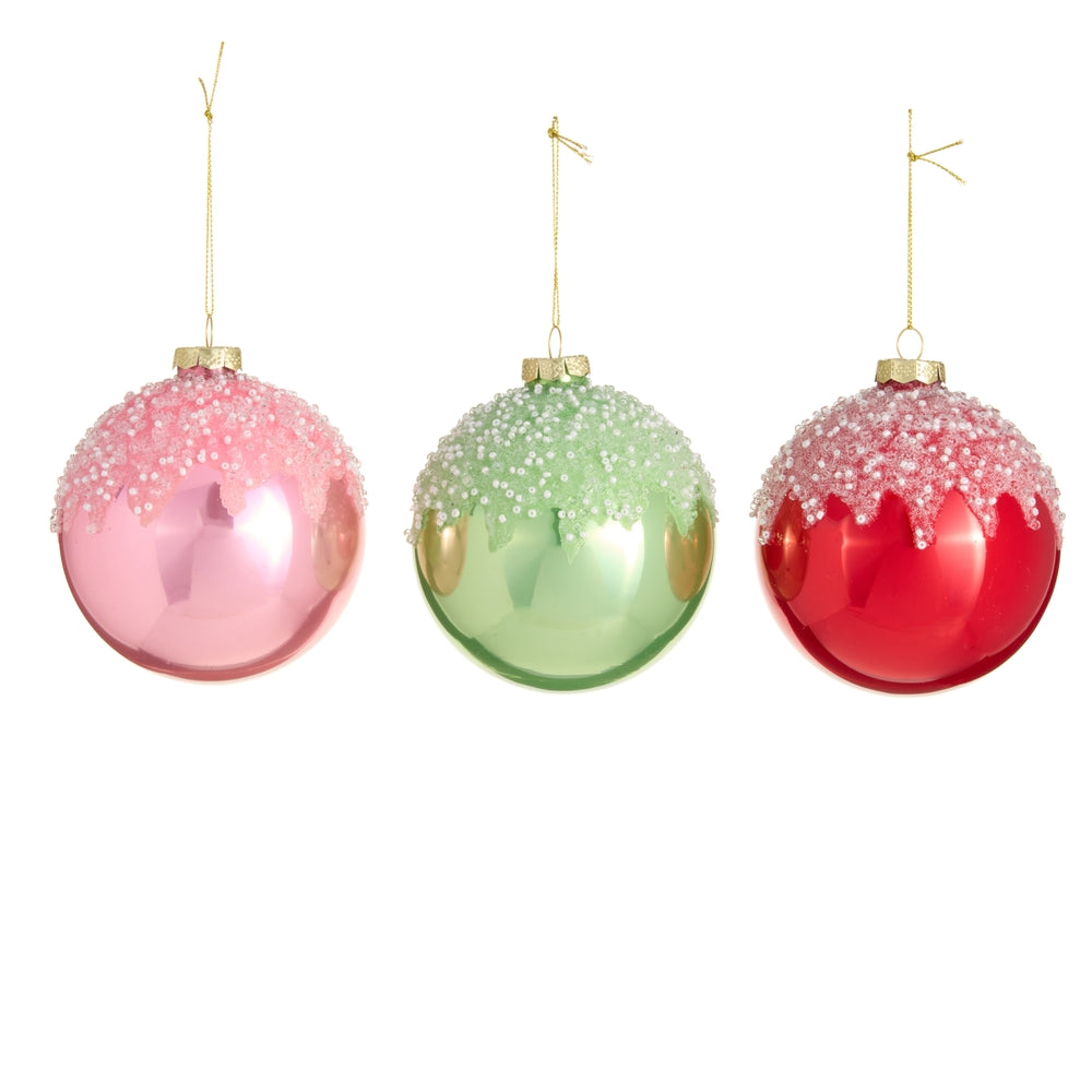 4" Icing Drizzle Ball Ornament