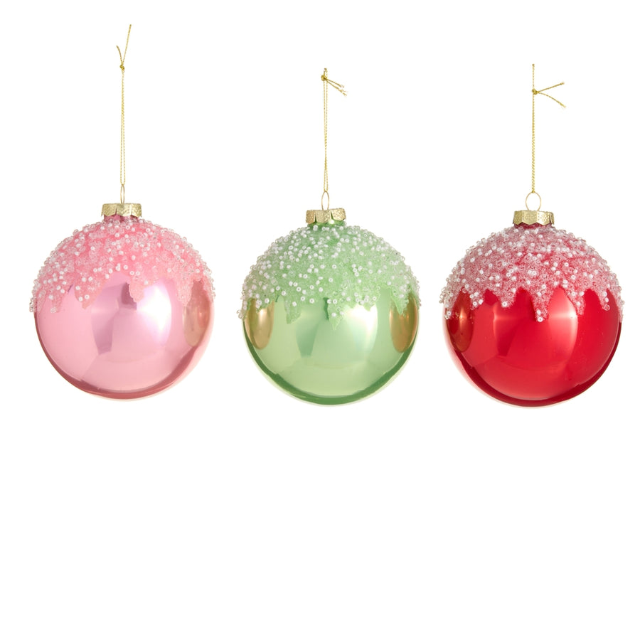4" Icing Drizzle Ball Ornament