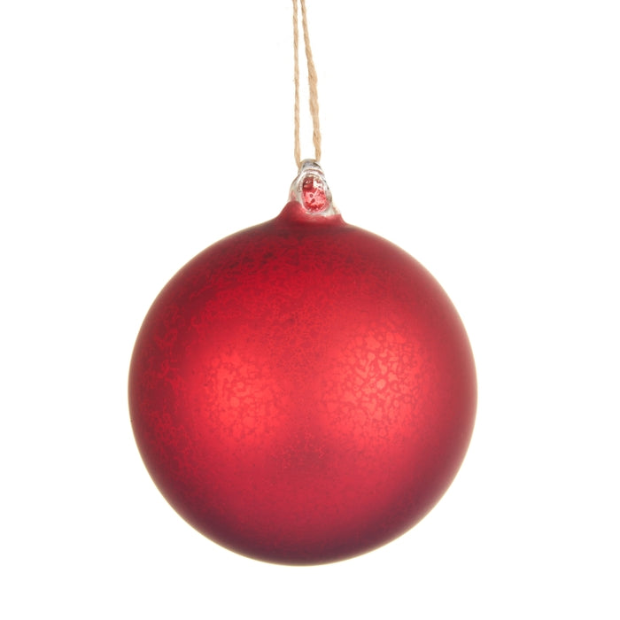 5" Red Mercury Finish Ball Ornament