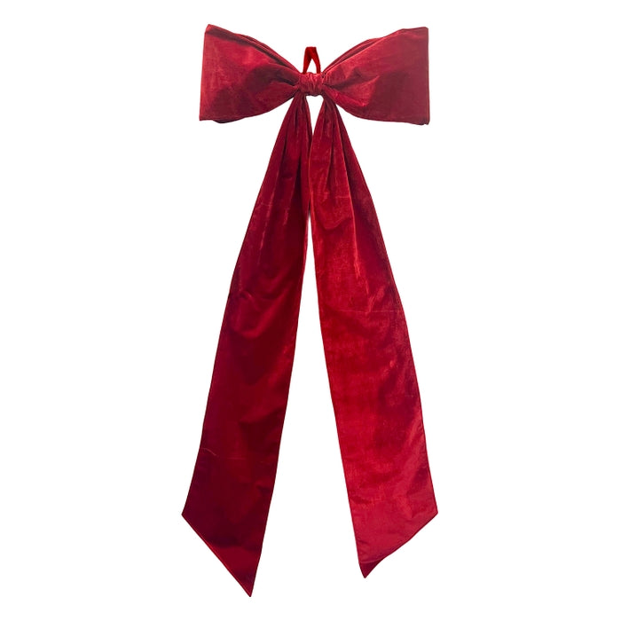 5' Oversized Red Velvet Bow