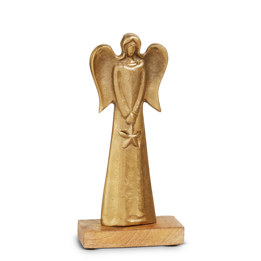 8.5" Gold Leaf Standing Angel