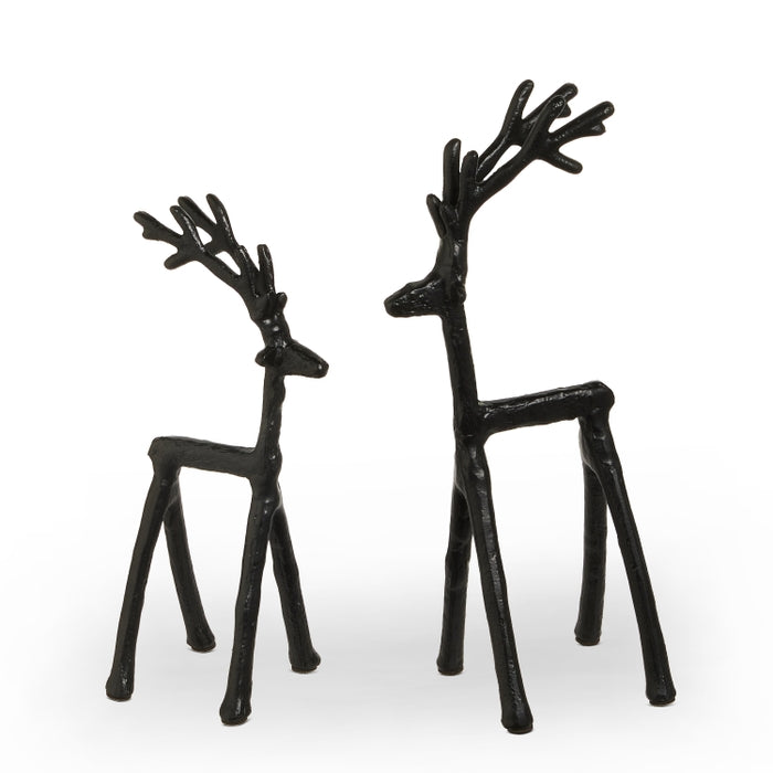 12" Black Iron Deer