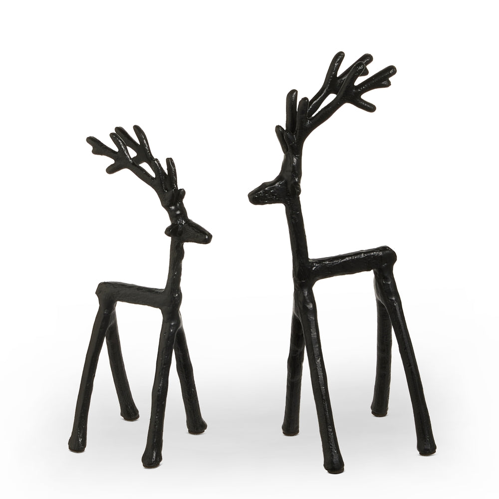 12" Black Iron Deer