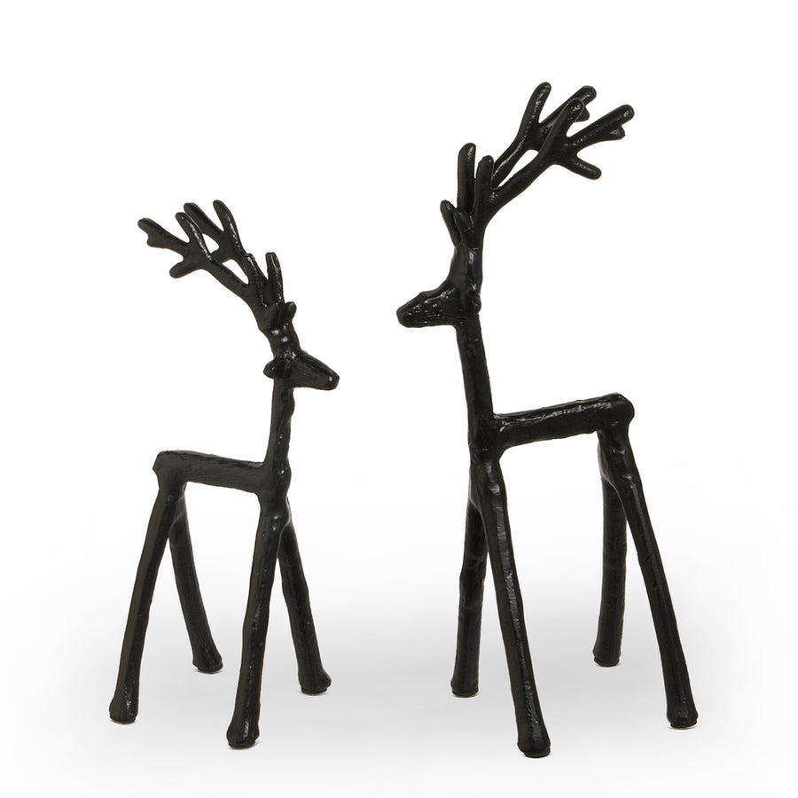 12" Black Iron Deer