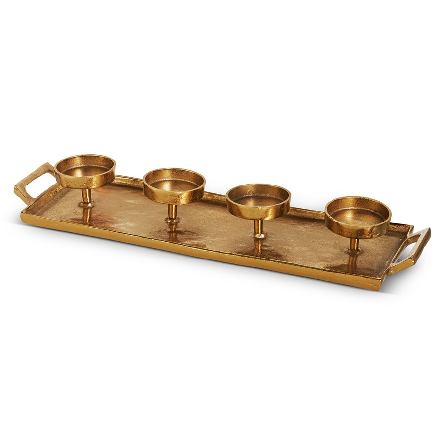 20.5" Gold Candle Tray