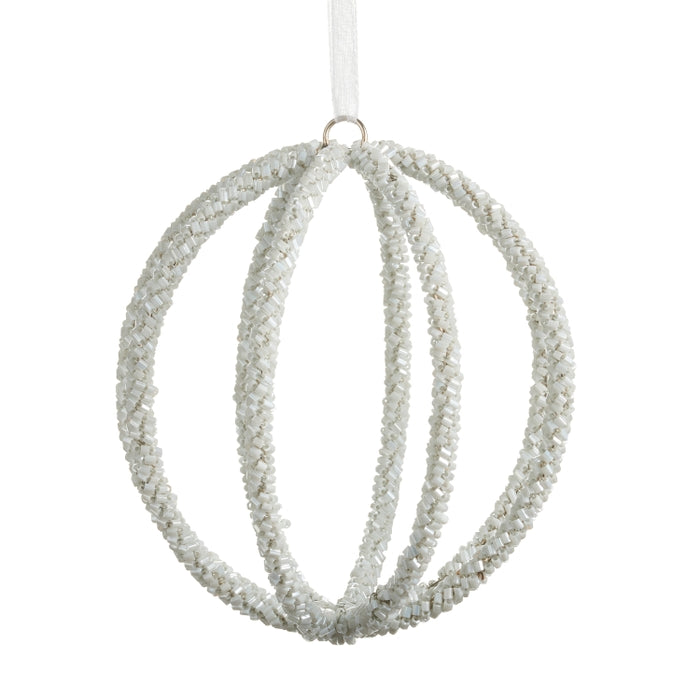 4" Beaded Ball Ornament