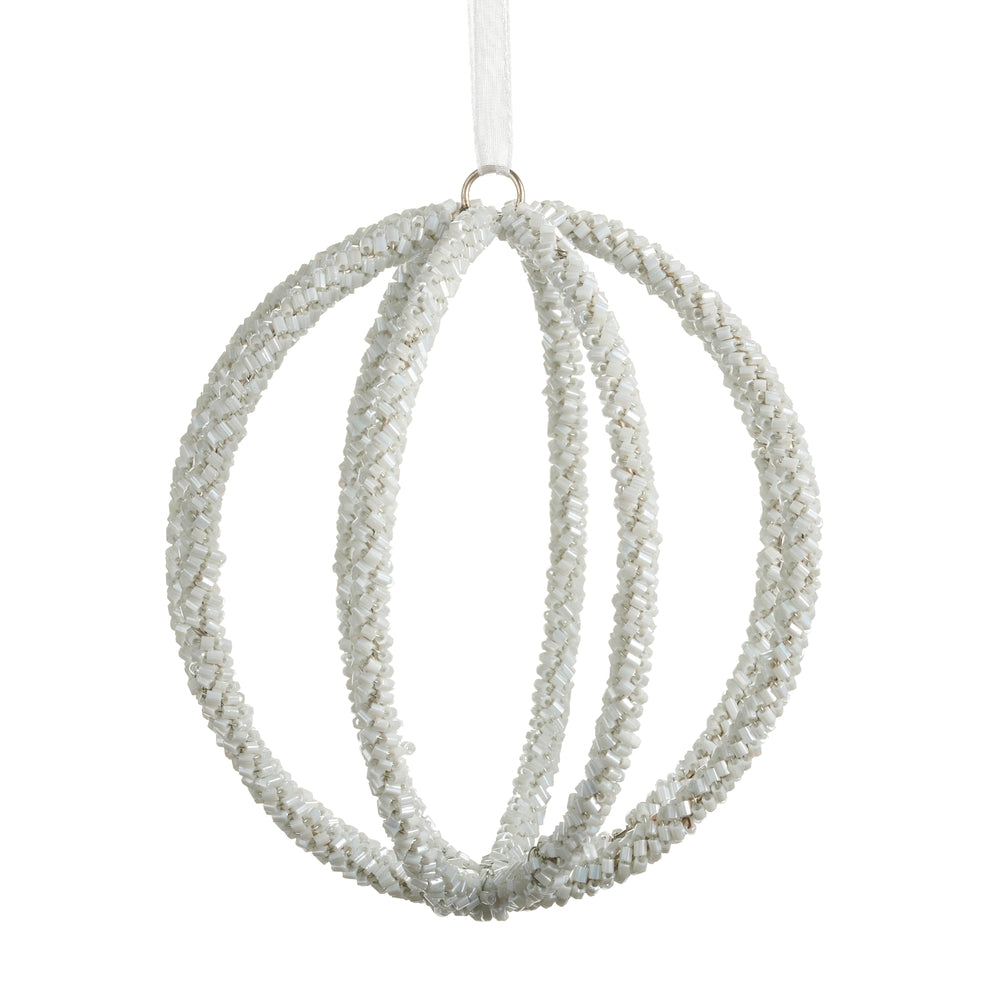4" Beaded Ball Ornament