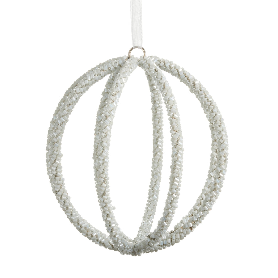 4" Beaded Ball Ornament