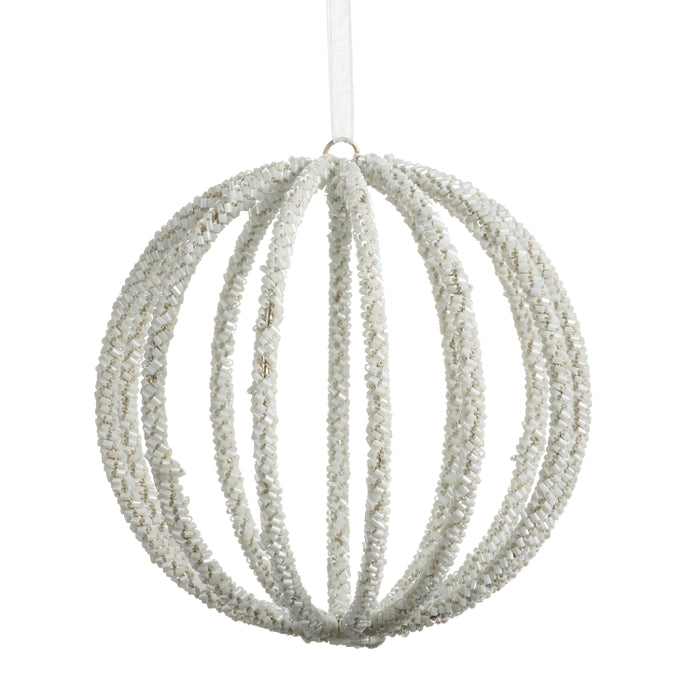 5" Beaded Ball Ornament