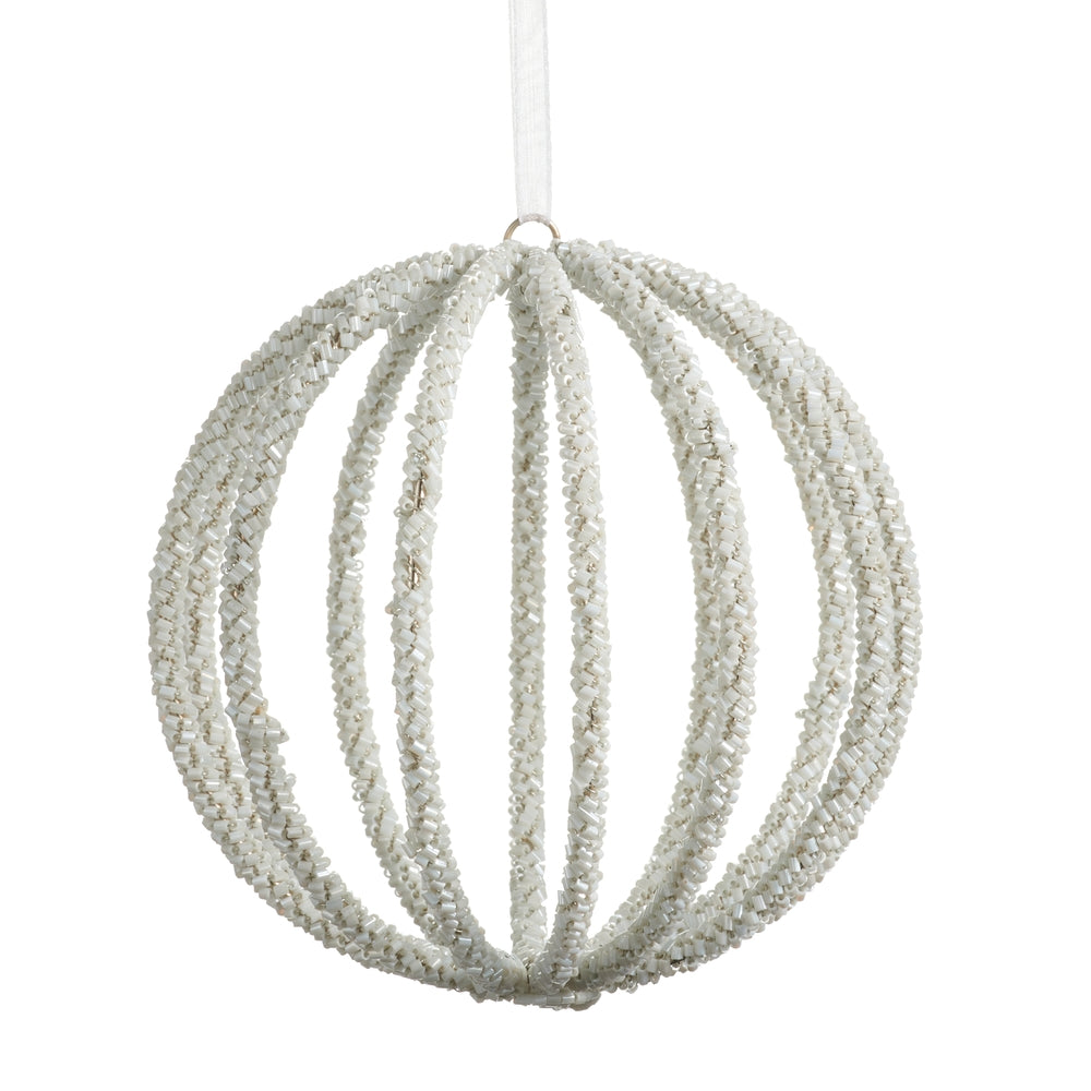 5" Beaded Ball Ornament