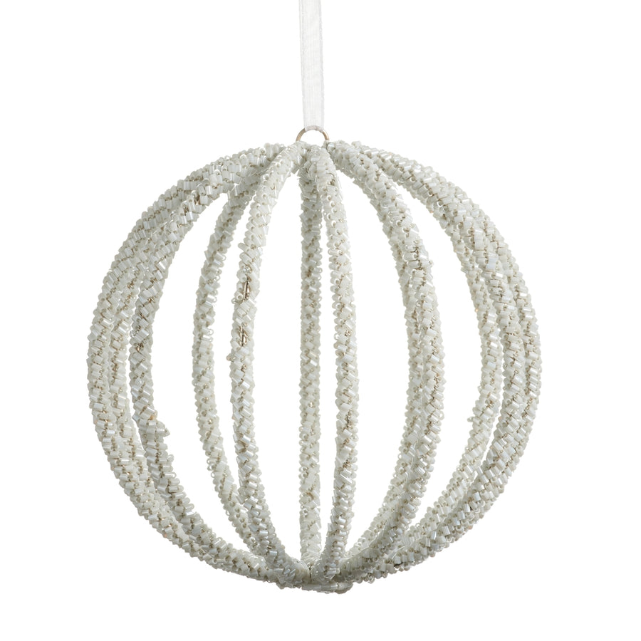 5" Beaded Ball Ornament