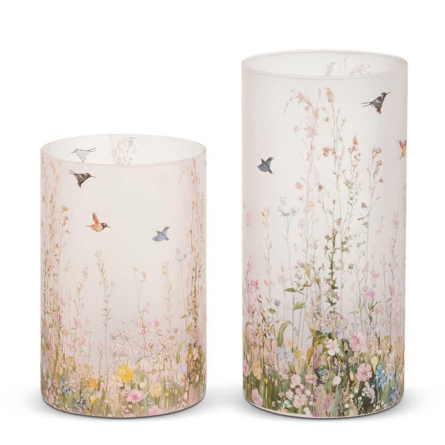 8" Wildflower Whimsy Decorative Containers - Set Of 2