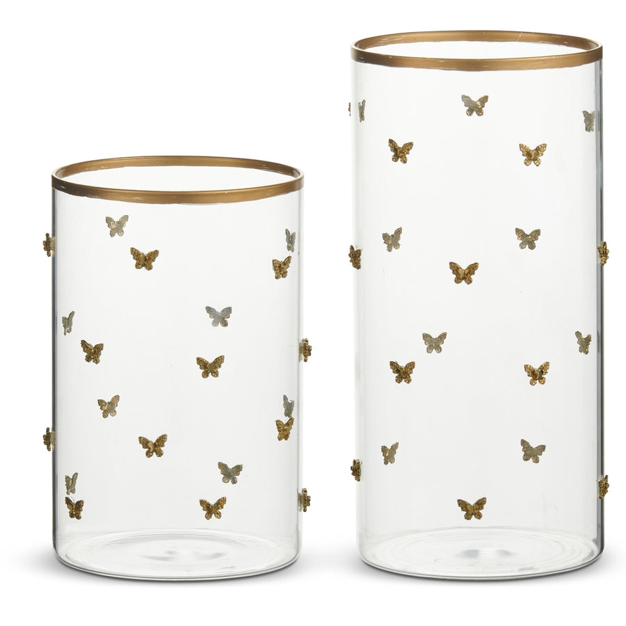 8" Gold Butterfly Containers