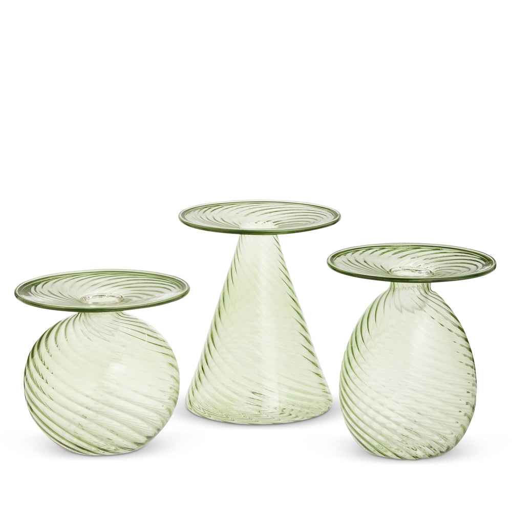 6" Sage Green Candle Holder